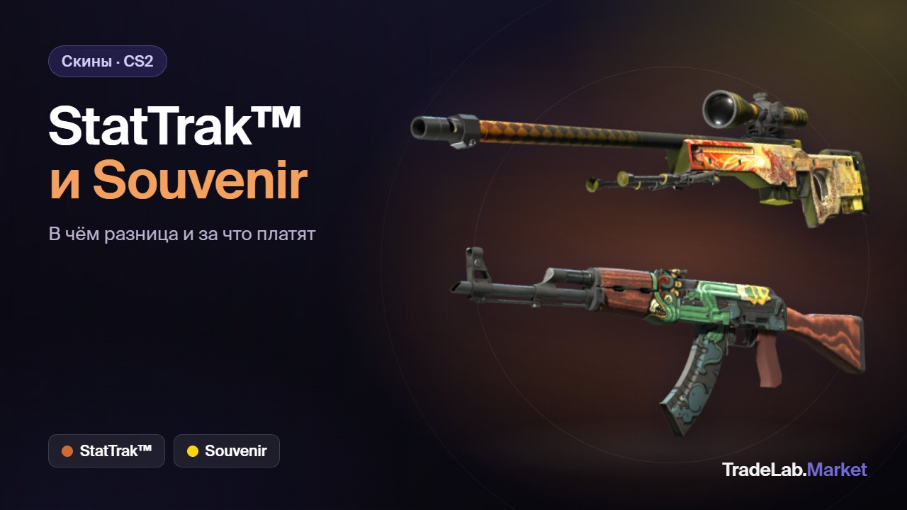 StatTrak™ и Souvenir в CS2: AWP Dragon Lore и AK-47 Fire Serpent